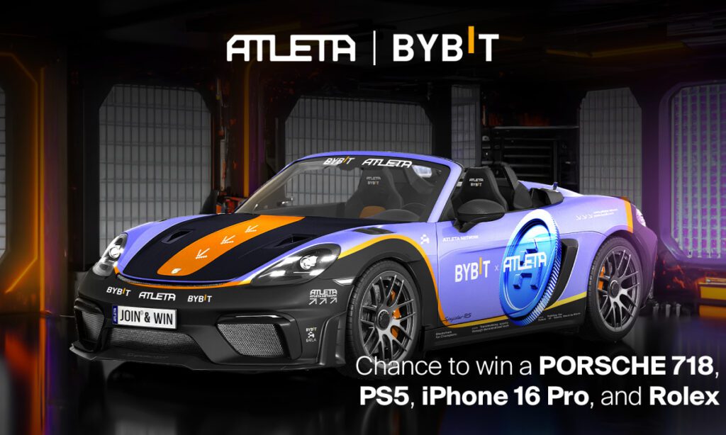 ALETA and Bybit create a powerful partnership: chance to win an authentic Porsche, Rolex or iPhone